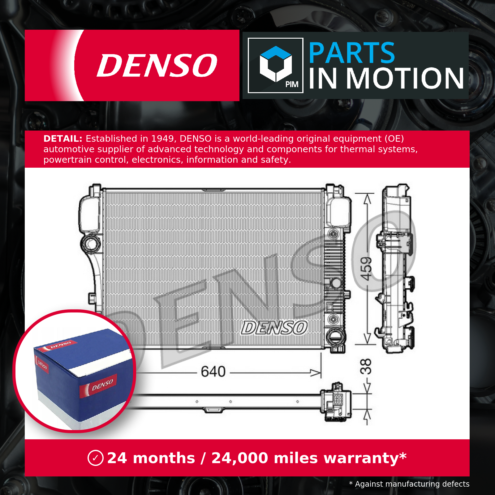 Radiator DRM17008 DENSO 2215000003 2215000203 2215000503 2215002603 A2215002303 - Image 2