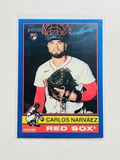 2025 Topps Heritage High Number - Carlos Narvaez #691 Dark Blue Border Rookie