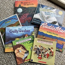 Lot Of 7 Children  s Picture Books In Spanish  English - Libros Biling es