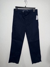 NWT Old Navy Straight Built-In Flex uniform Pants kids 12yrs Plus Navy