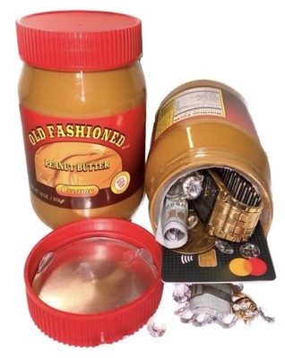 Peanut Butter Diversion Safe Decoy Security Stash Can Safe Weighted Fool Proof