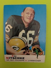1969 Topps #55 Ray Nitschke Green Bay Packers Vg