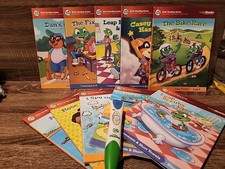 Leap Frog Early Reading Series Leap Reader Interactive Books Lot of 10 and Pen