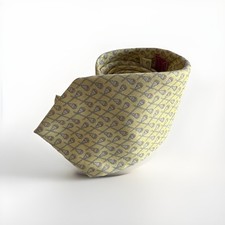 Vineyard Vines Yellow Silk Lacrosse Pattern Tie