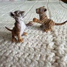 Schleich Bengal Tiger Cubs Set of Two Pawing Cub 14385 2007 Orange And Black