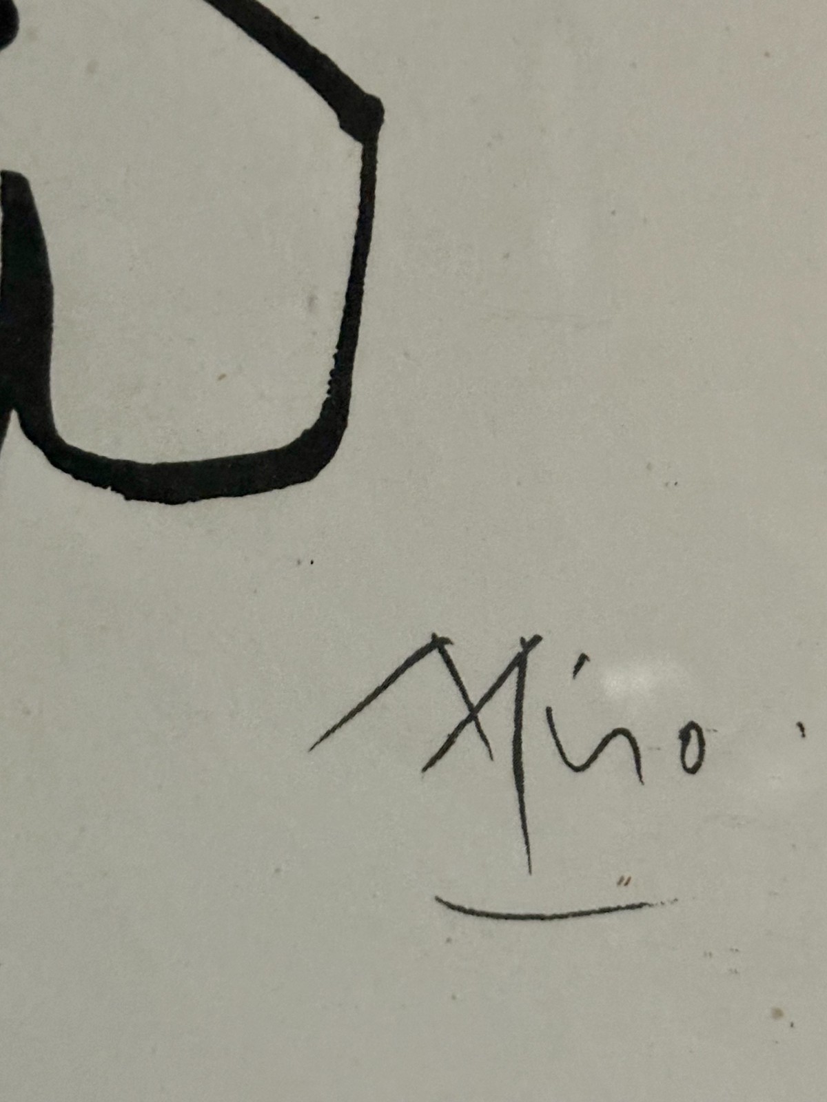 An Original Signed Joan Miro Lithograph Titled : " Galerie Maeght ".