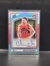 2024-25 Donruss Optic Ulrich Chomche Rated Rookie Holo RC Auto #318 Raptors