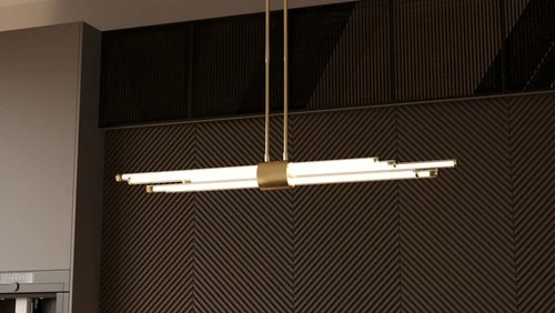 Quoizel PCTAL146 Talbott 46"W LED Linear Chandelier - Black - Picture 4 of 12