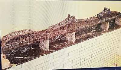 P&LE M1911' Cantilever Bridge & Approach Bridge. HO Scale.