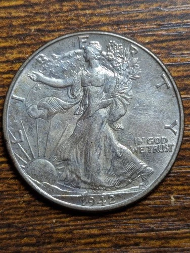 1942-P Walking Liberty Half Dollar 90% Silver AU