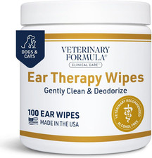 Veterinary Formula Clinical Care Ear Therapy Wipes, 100Ct   Cat and Dog Ear Clea