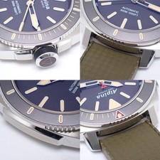 Alpina Seastrong Diver Auto AL525X4VS6 SS & Rubber Men's Watch, Used From Japan 7