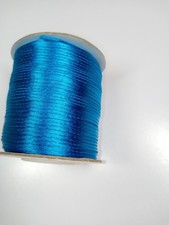 Rattail Satin Cord 1mm Jewelry Beading Kumihimo Crafting String Dk Turq 200 Yds