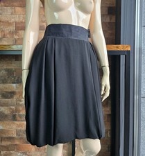 GIVENCHY F/W 2008-09 Vintage Black Midi Bubble Balloon Pockets Skirt IT46/FR42
