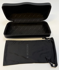 Balenciaga Large Leather Sunglasses Case with Pouch NEW.