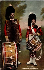 Drummers Seaforth Highlanders Scotland UK Unposted Postcard D88