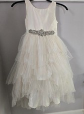 Flower Girl Evening Ivory Dress Rare Editions size 5