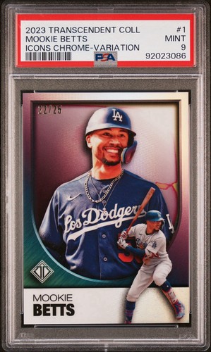 2023 Topps Transcendent - Icons Chrome Mookie Betts Variation /25 PSA 9