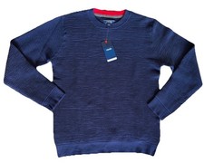 Izod Textured Knit Unisex XL Juniors Size 18/20 Navy Blue Sweater -New With Tags