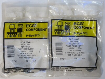(NEW - LOT OF 2) PHILIPS ECG ECG 6046 ECG6046 1000v 85A Silicone Rectifier 