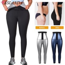 Women Thermo Sauna Pants Waist Trainer Body Shaper Sweat High Waist Leggings US