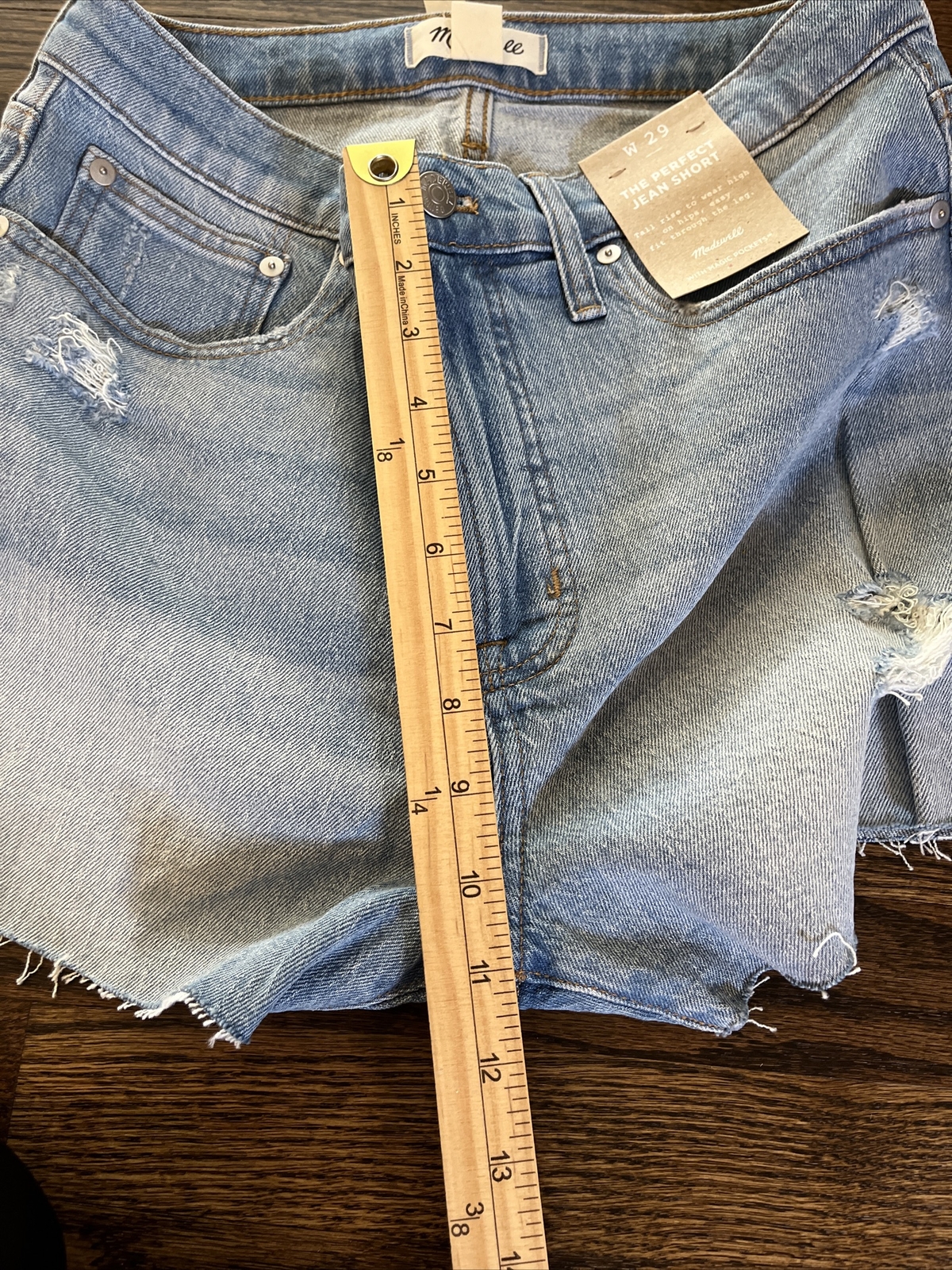 MADEWELL The Perfect Jean Short Destressed Size 29 NF039 New with Tags - View 7