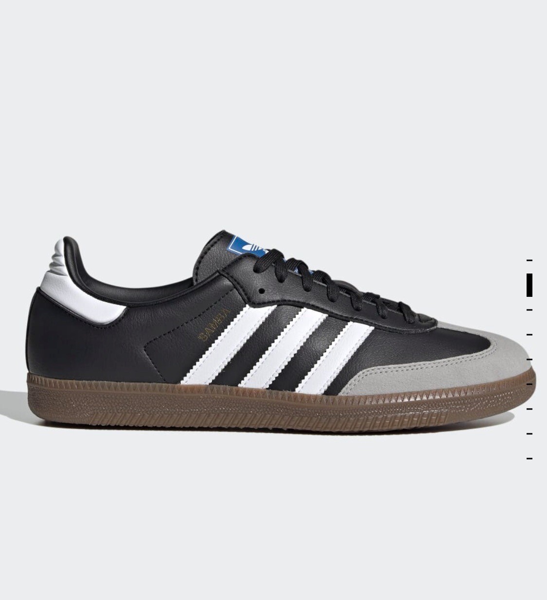 Sz M12 W13 Adidas Originals Samba Vegan Black Gum White Shoes Sneakers Trainers