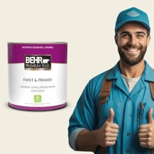 BEHR PREMIUM PLUS 1 qt. #12 Swiss Coffee Eggshell Enamel Low Odor Interior Paint