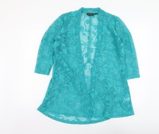 Nina Leonard Womens Green Jacket Blazer Size S Hook & Eye