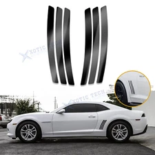 For Camaro 2010-2015 Set Glossy Black Door Side Lower Vent Strip Sticker Kit L&R