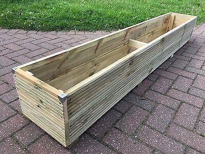 6ft JUMBO EXTRA LARGE Long Wooden Planter Trough Decking 