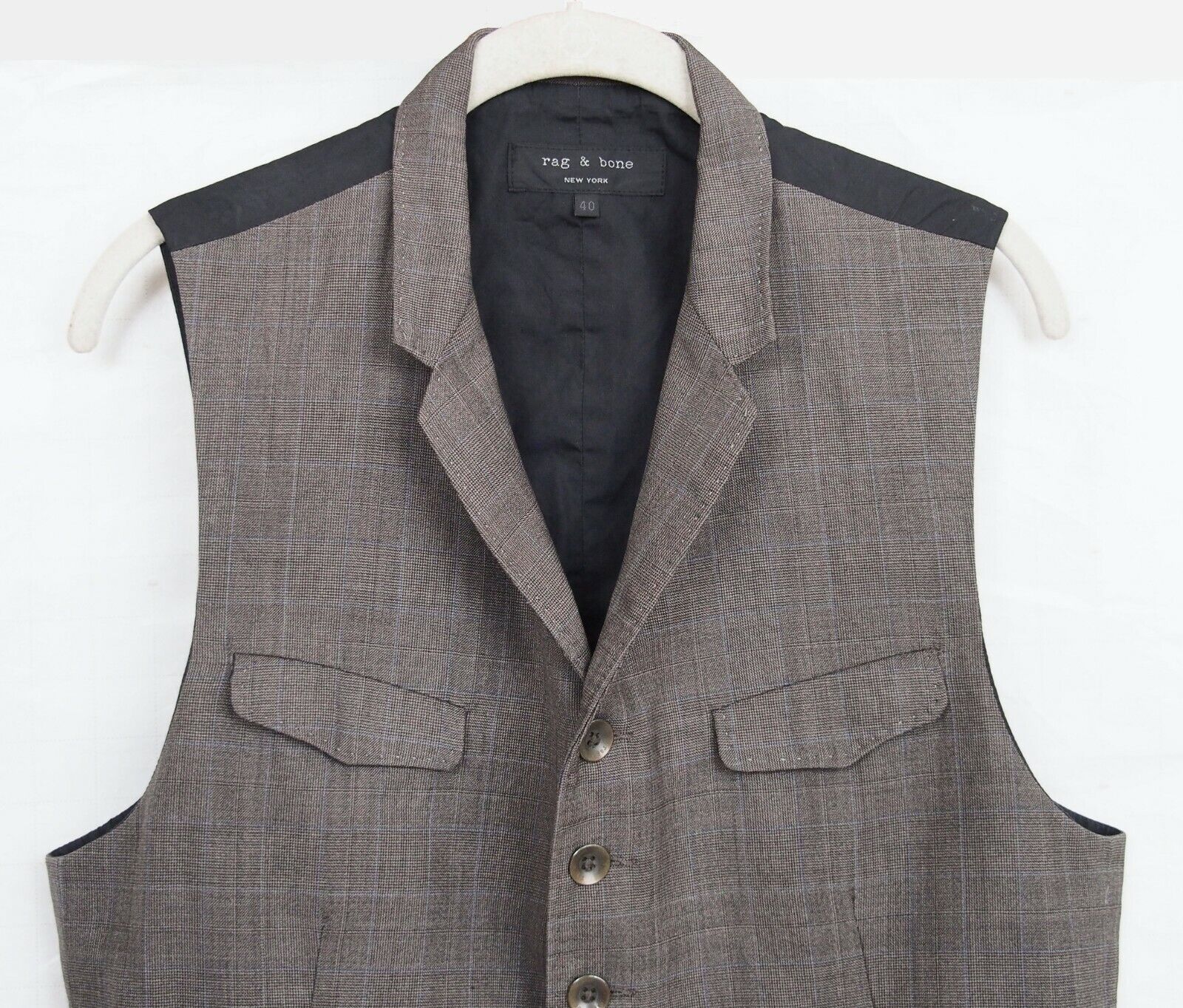 Rag & Bone Men's Wool Waistcoat Vest Grey Size 40… - image 2