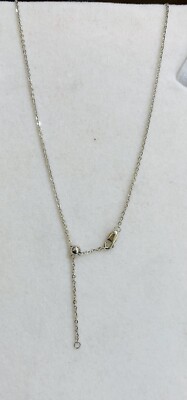 PT9,50 % Massive Weißgold Kabel Gliederkette Halskette 16 Zoll 1,34 mm (3,55 gm)