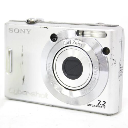 SONY Cyber-shot DSC-W35 7.2MP Silver DigitalCamera W/ Battery Charger From Japan - Picture 2 of 8