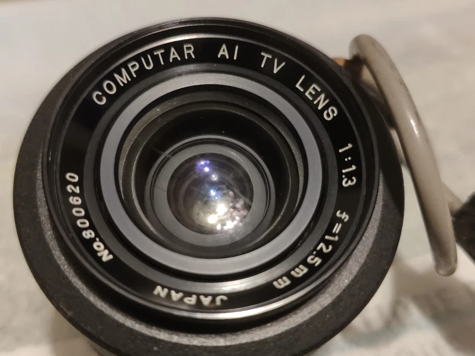 Objectif motorisé COMPUTAR AI TV  LENS 1:1.3 F=12,5 mm Vintage Japan. - Photo 2/4