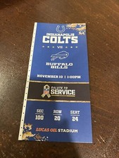 November 10, 2024 — Bills At Colts — Commemorative Ticket — Josh Allen