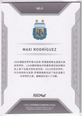 G]2022 FANSMALL ARGENTINE Patch Football Auto Bleu 15/25-Mario Kempes
