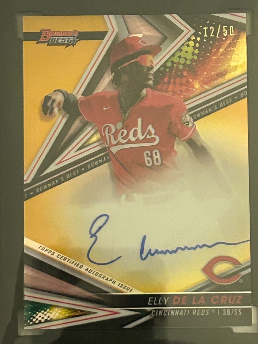 2022 Bowmans Best ELLY De La CRUZ BEST of 22 AUTO GOLD REFR/50 SGC