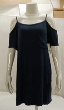 Bailey 44 405-R368 Women's Cold Shoulder Boogie Board Mini Dress Blue Medium