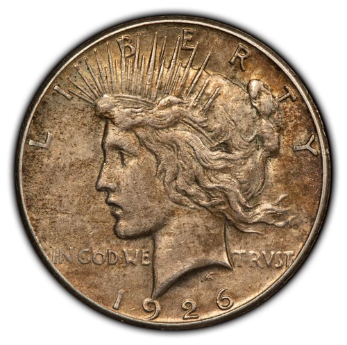 1926-S $1 Peace Silver Dollar - Original Toning - PQ AU Semi Key Date - D3337