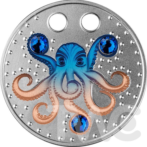 The Octopus Proof Silver Coin 500 Francs CFA Cameroon 2022-image
