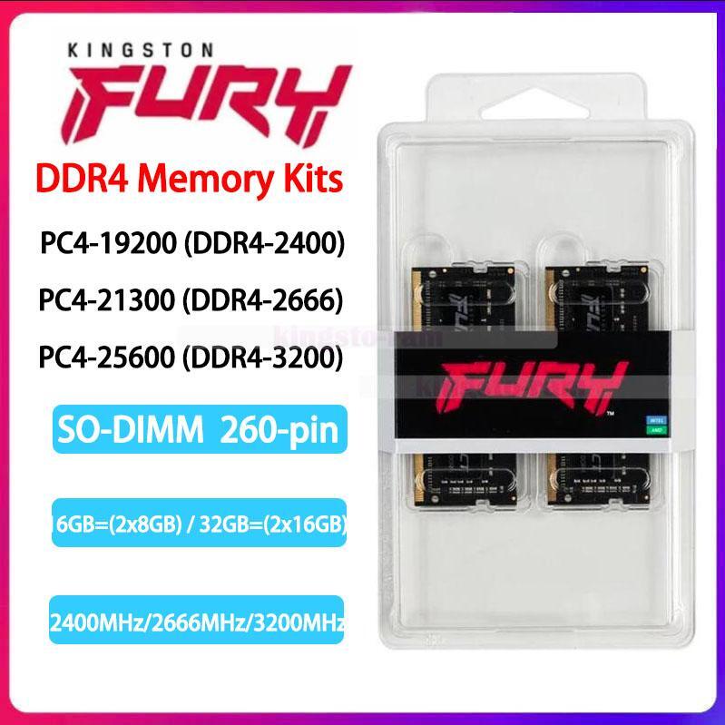 16GB=(2x8GB) 32GB=(2x16GB) DDR4 3200 2400 2666 MHz Laptop SO-DIMM