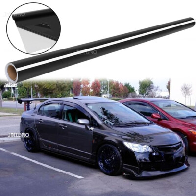 Glossy Black Vinyl Film Wrap Sticker Decal DIY Bubble Free For Honda Civic Si EX