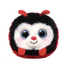TY Puffies (Beanie Balls) IZZY The Ladybug 3" Plush NEW