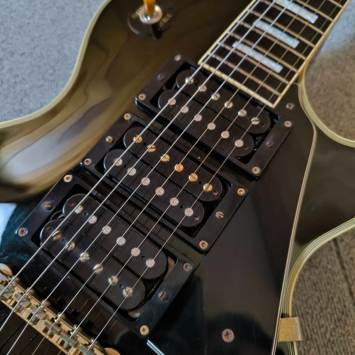 Burny Les Paul Custom Black 3PU RLC-75 Randy Rhoads MOD Made Burny Les Paul Custom Black 3PU RLC-75 Randy Rhoads MOD Made