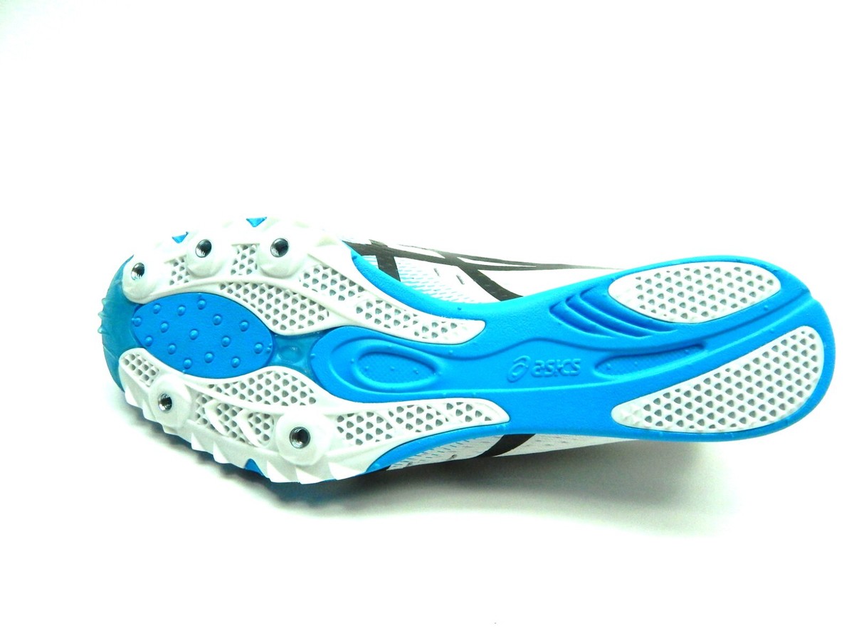 ASICS GUN LAP 2 TRACK & FIELD WHITE BLACK SHOES SIZE 7.5 