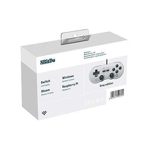 8bitDO SN30 Pro USB Game Pad Wired Game Controller for Windows / Switch (Gray - Picture 4 of 4