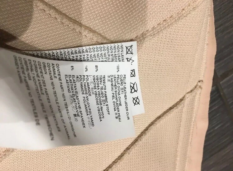 Mini abito da passerella Dsquared2 in pelle nuda UK10