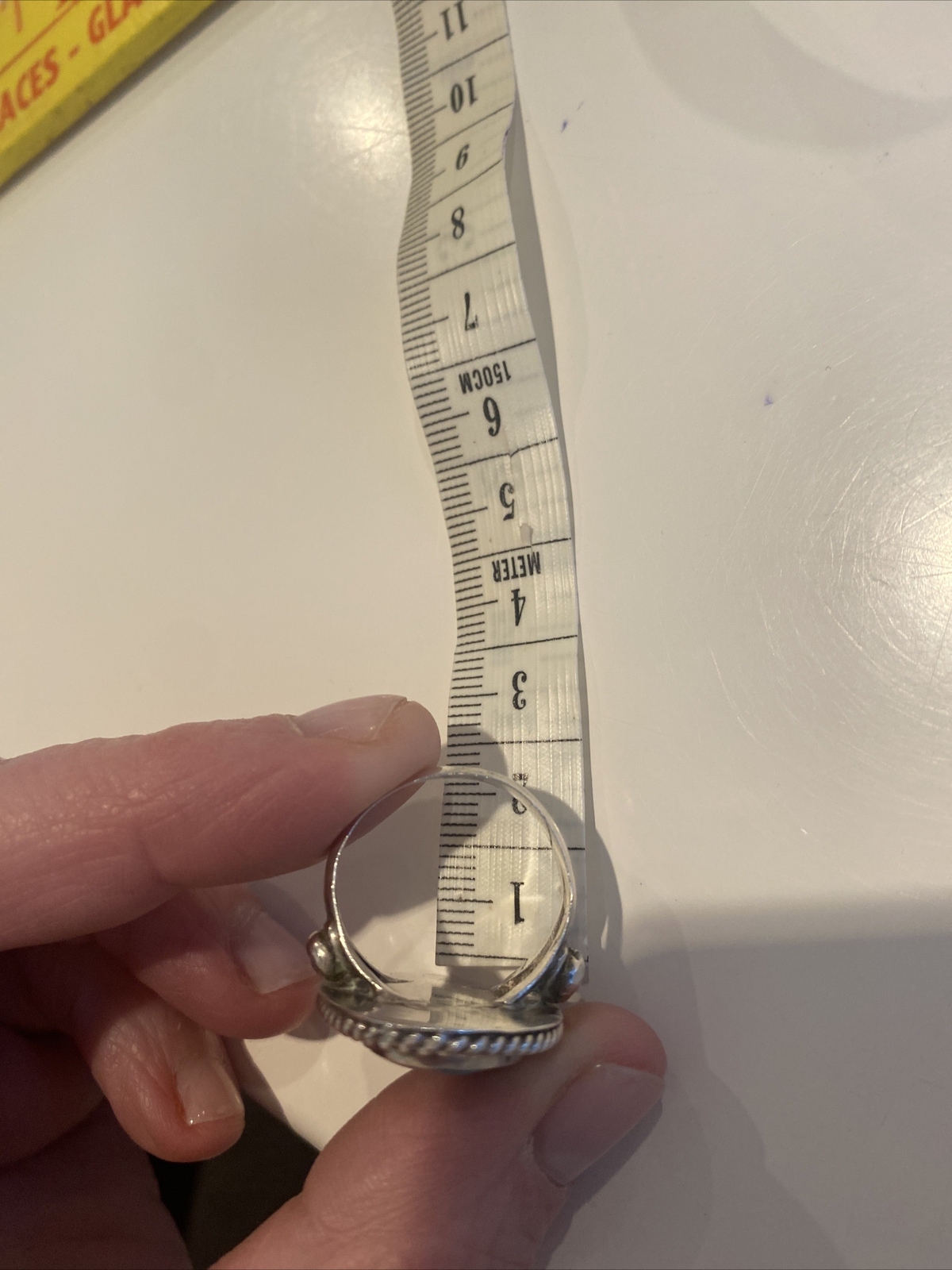 Large Navajo Turquoise Silver Statement Ring Size… - image 17