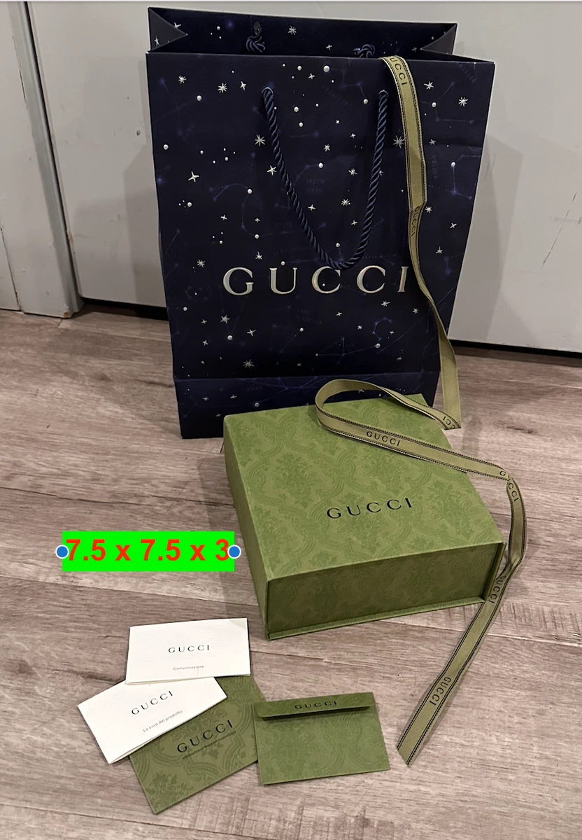 GUCCI Empty Box Bag Set w/ Ribbon Tissue & Paperwork